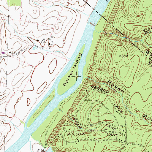 Topographic Map of Parker Island, VA