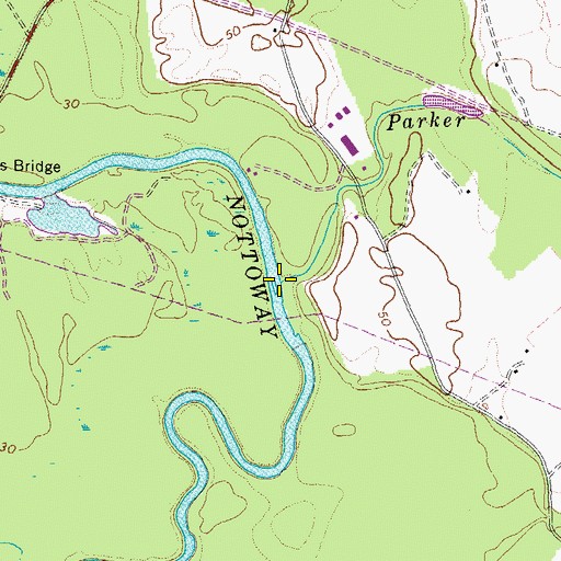 Topographic Map of Parker Run, VA