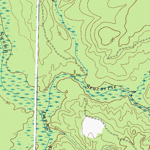 Topographic Map of Parkers Branch, VA