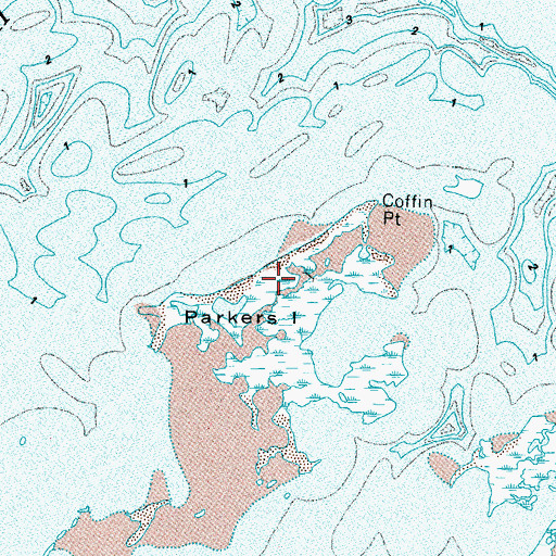 Topographic Map of Parkers Island, VA