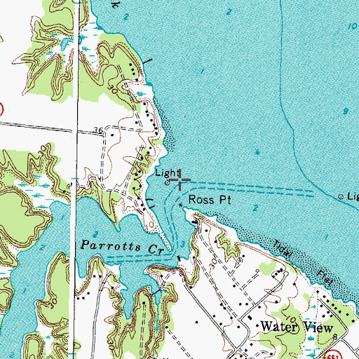 Topographic Map of Parrotts Creek, VA