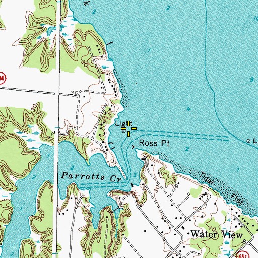 Topographic Map of Parrotts Creek, VA