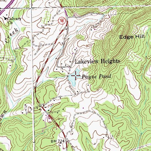 Topographic Map of Payne Pond, VA