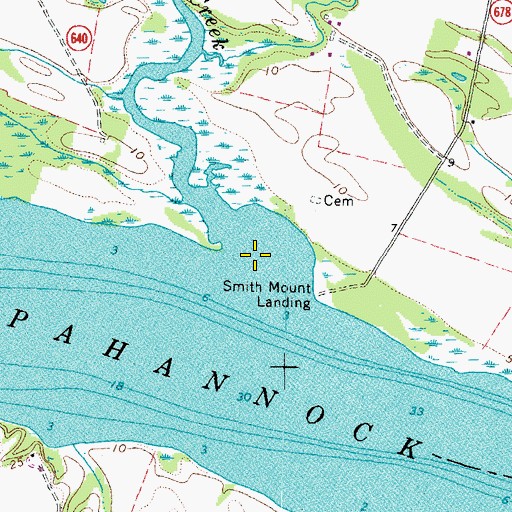 Topographic Map of Peedee Creek, VA