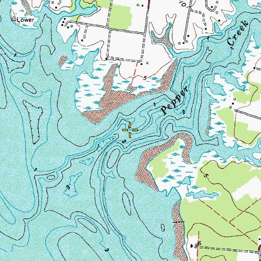 Topographic Map of Pepper Creek, VA