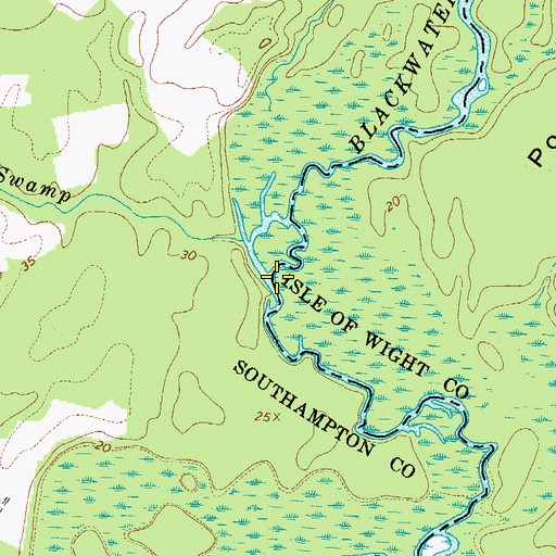 Topographic Map of Pig Swamp, VA