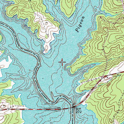 Topographic Map of Pigeon Run, VA