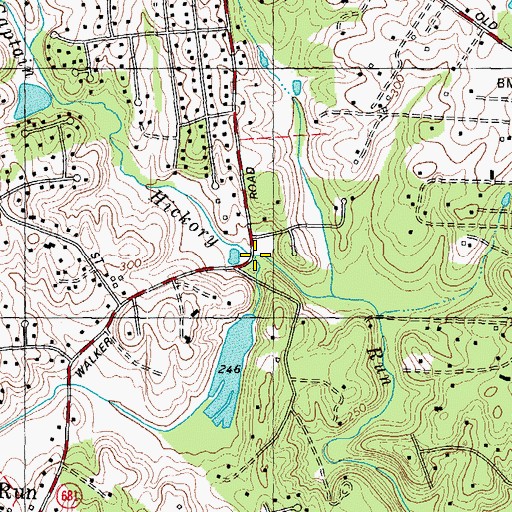 Topographic Map of Piney Run, VA