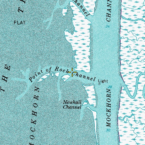 Topographic Map of Point of Rock Channel, VA