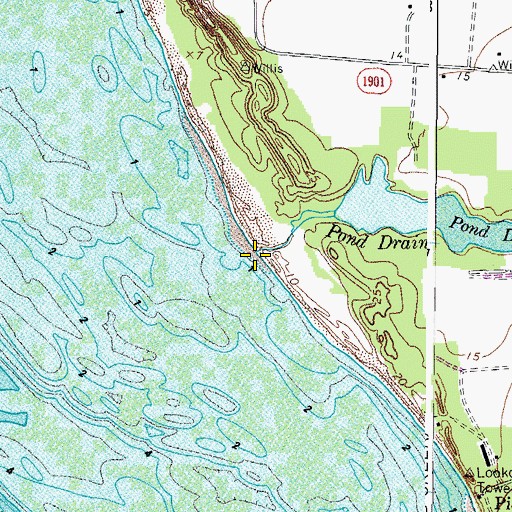 Topographic Map of Pond Drain, VA