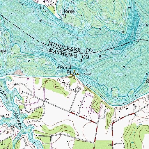 Topographic Map of Pond Point, VA