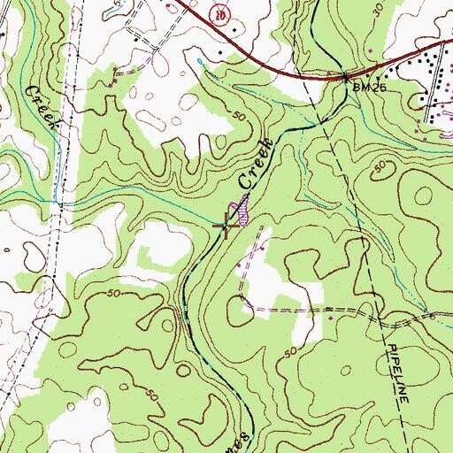 Topographic Map of Pooles Creek, VA