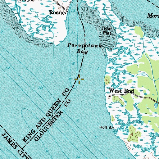 Topographic Map of Poropotank River, VA