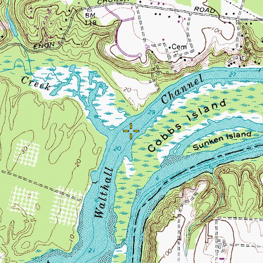 Topographic Map of Port Walthall Channel, VA