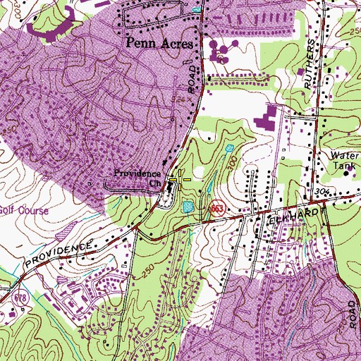 Topographic Map of Providence Church, VA