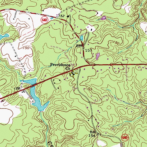 Topographic Map of Providence Church, VA