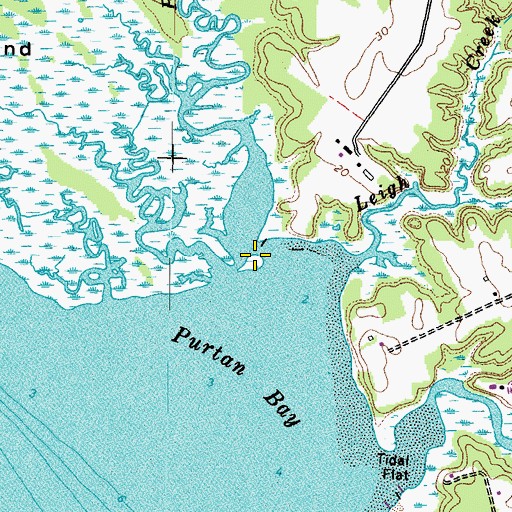 Topographic Map of Purtan Creek, VA