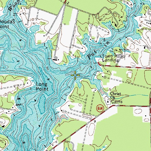 Topographic Map of Put in Creek, VA