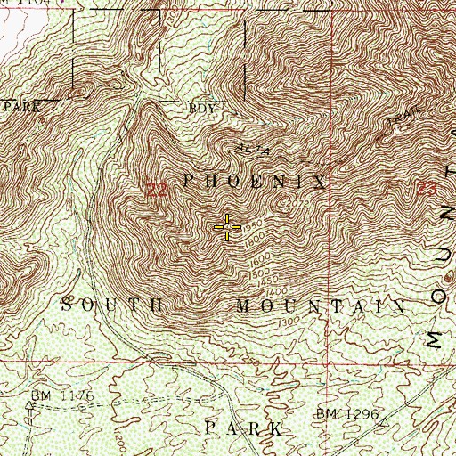 Topographic Map of Maricopa Peak, AZ