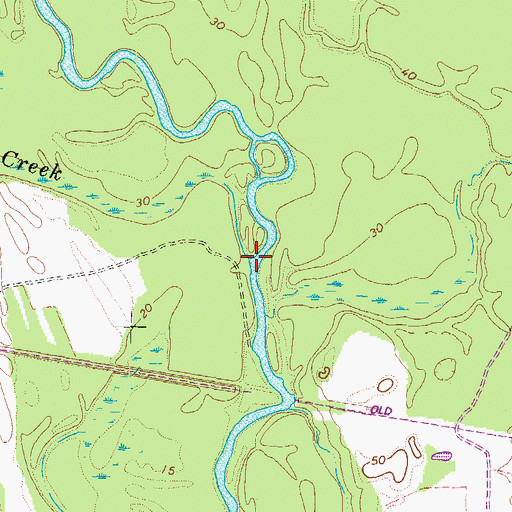 Topographic Map of Raccoon Creek, VA