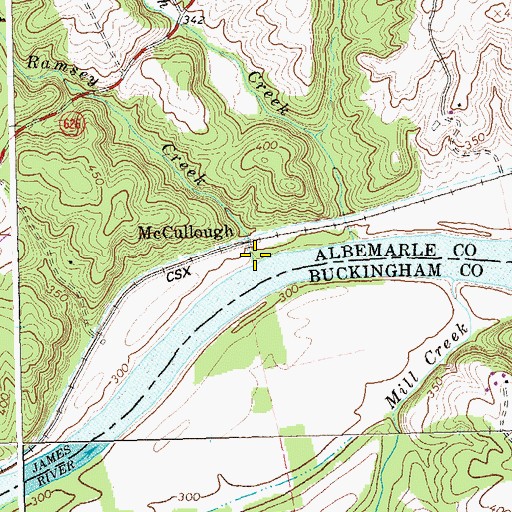 Topographic Map of Ramsey Creek, VA