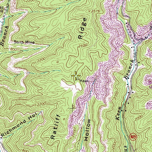 Topographic Map of Ratliff Ridge, VA