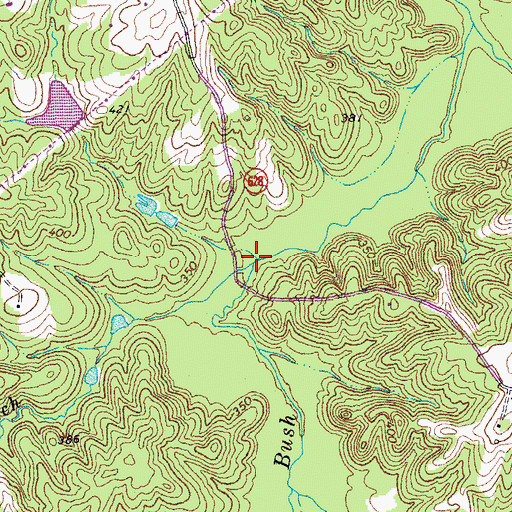 Topographic Map of Redd Branch, VA