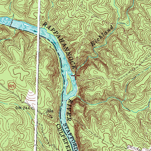 Topographic Map of Richland Run, VA