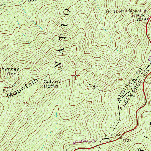 Topographic Map of Riprap Trail, VA