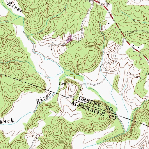Topographic Map of Roach River, VA
