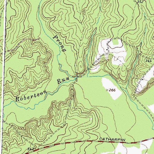 Topographic Map of Robertson Run, VA