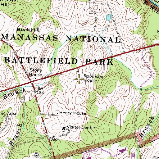 Topographic Map of Robinson House, VA