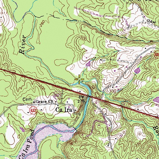 Topographic Map of Rock Creek, VA