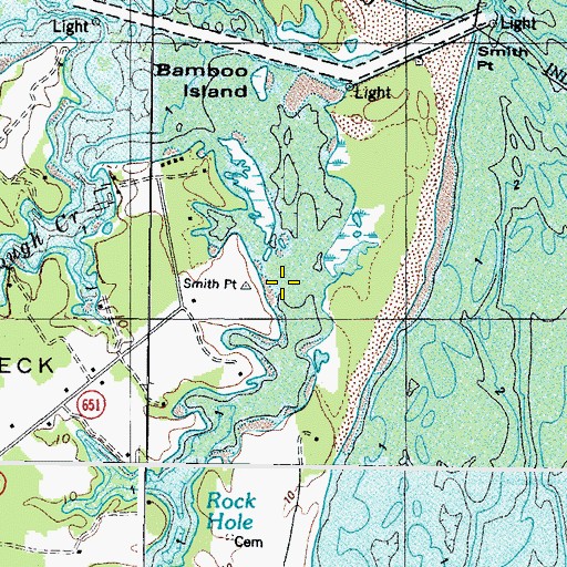 Topographic Map of Rock Hole, VA