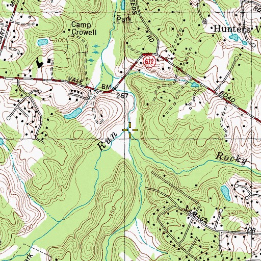 Topographic Map of Rocky Branch, VA