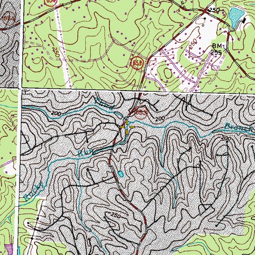 Topographic Map of Rocky Run, VA