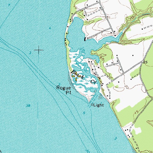 Topographic Map of Rogue Point, VA