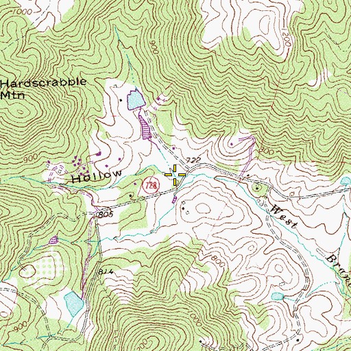 Topographic Map of Rowles Hollow, VA