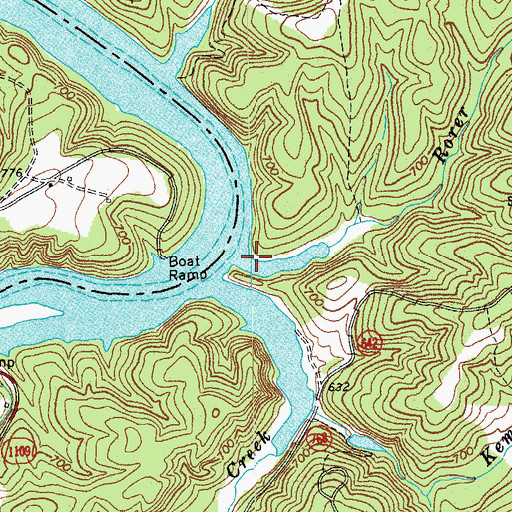 Topographic Map of Rorer Creek, VA