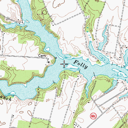 Topographic Map of Ross Branch, VA