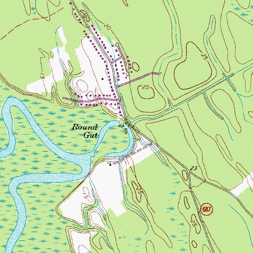 Topographic Map of Round Gut, VA