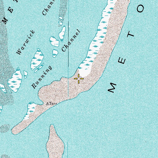 Topographic Map of Round Rock Channel, VA