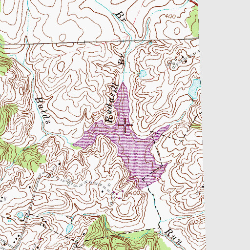 Topographic Map of Rudasill Branch, VA