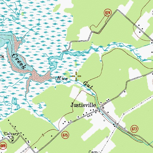Topographic Map of Rue Gut, VA