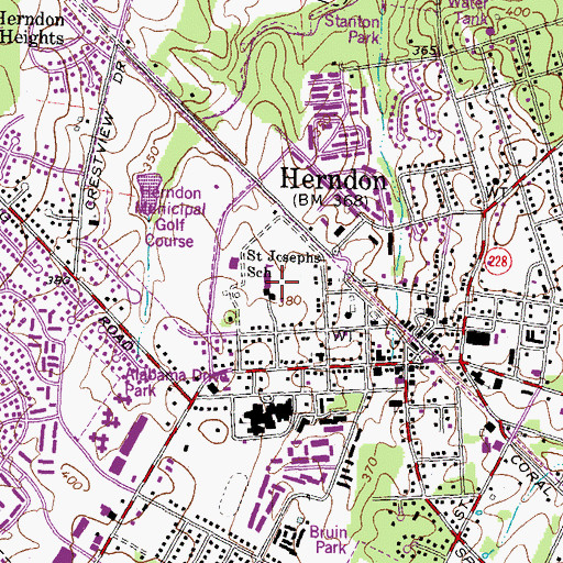 Topographic Map of Saint Joseph School, VA