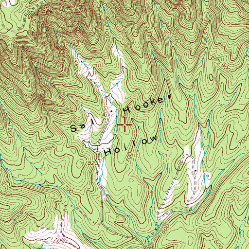Topographic Map of Sal Hooker Hollow, VA