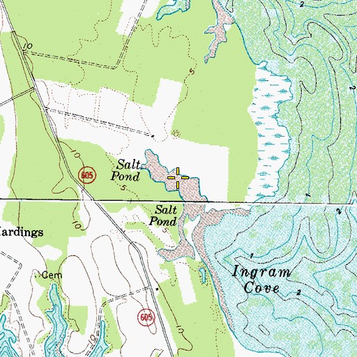 Topographic Map of Salt Pond, VA