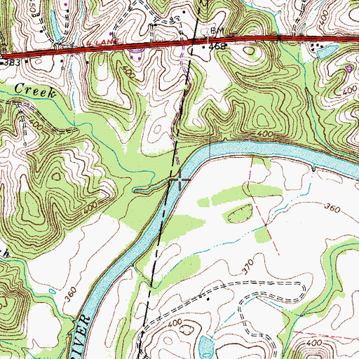 Topographic Map of Sandy Creek, VA