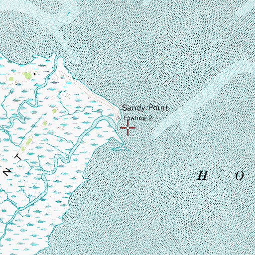Topographic Map of Sandy Point, VA