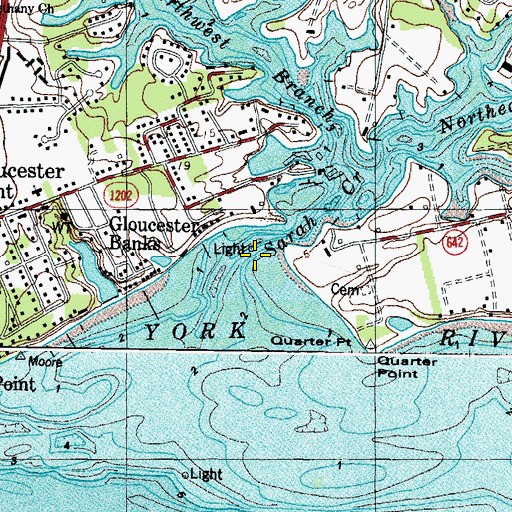 Topographic Map of Sarah Creek, VA